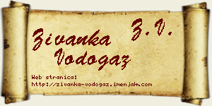 Živanka Vodogaz vizit kartica